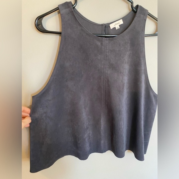 Aritzia Wilfred Ultrasuede Octave Crop Size L - Picture 3 of 9